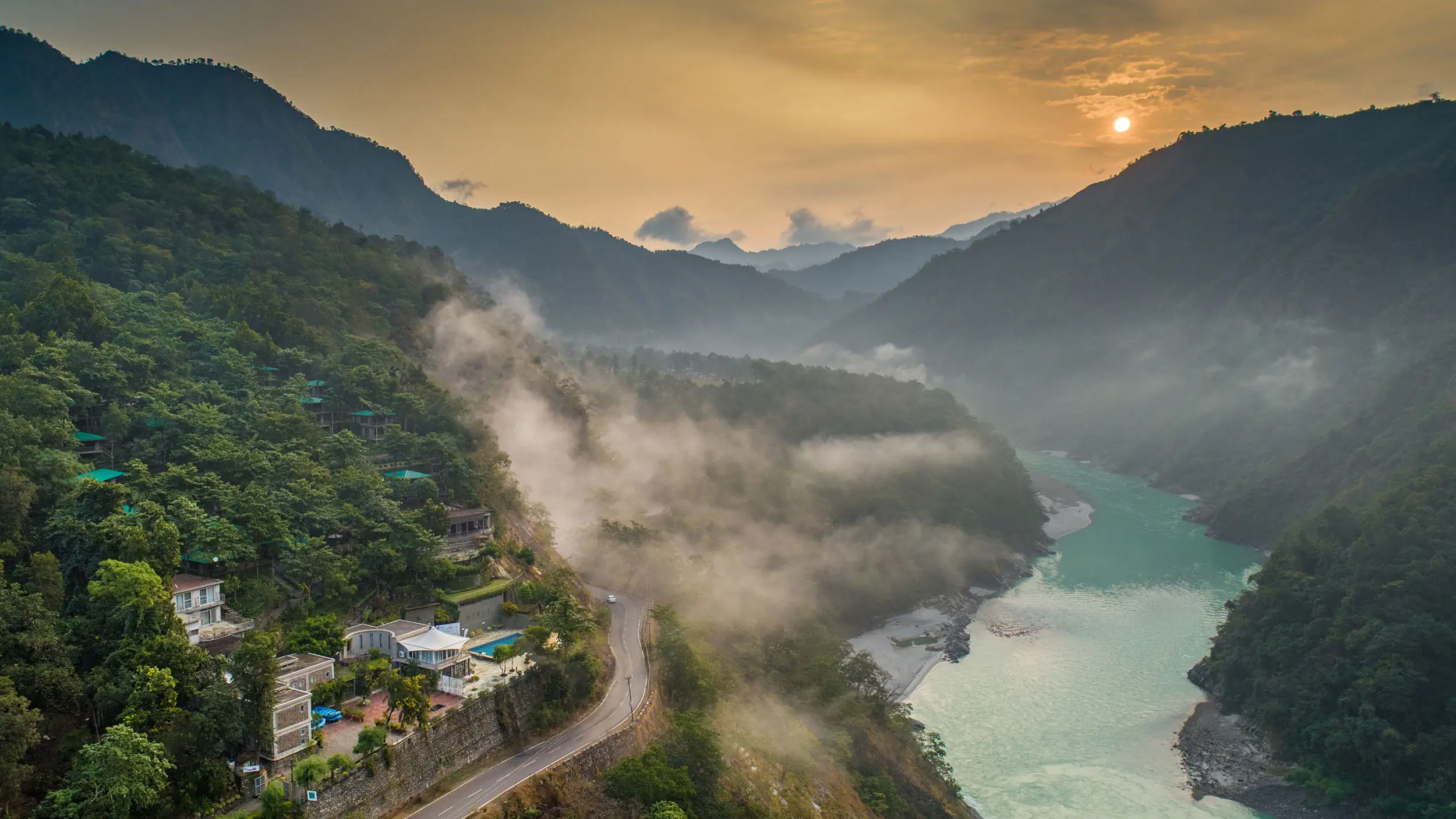 Atali Ganga hillside cottages in the Himalayan foothills
