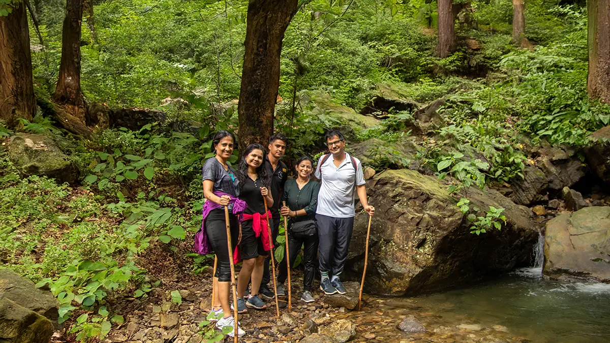 Mountain adventure activity at Atali Ganga