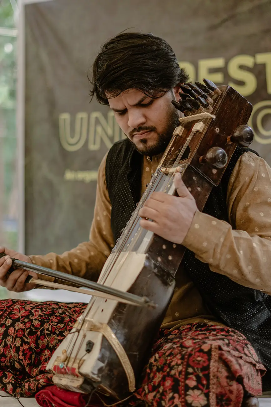 Live musician performing at Atali Ganga