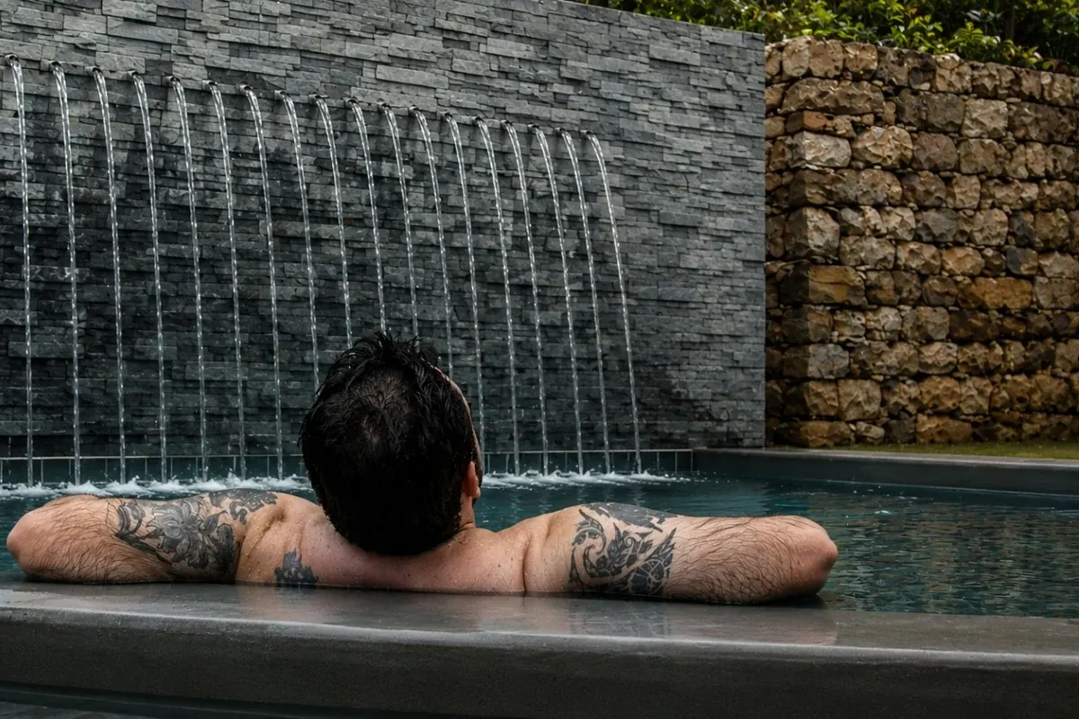 Garden Jacuzzi at The Foresterie