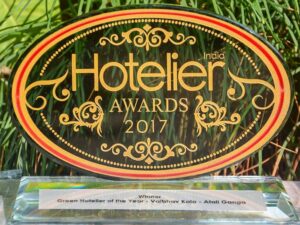 Atali wins the Green Hotelier of the Year award at Hotelier India Awards 2017