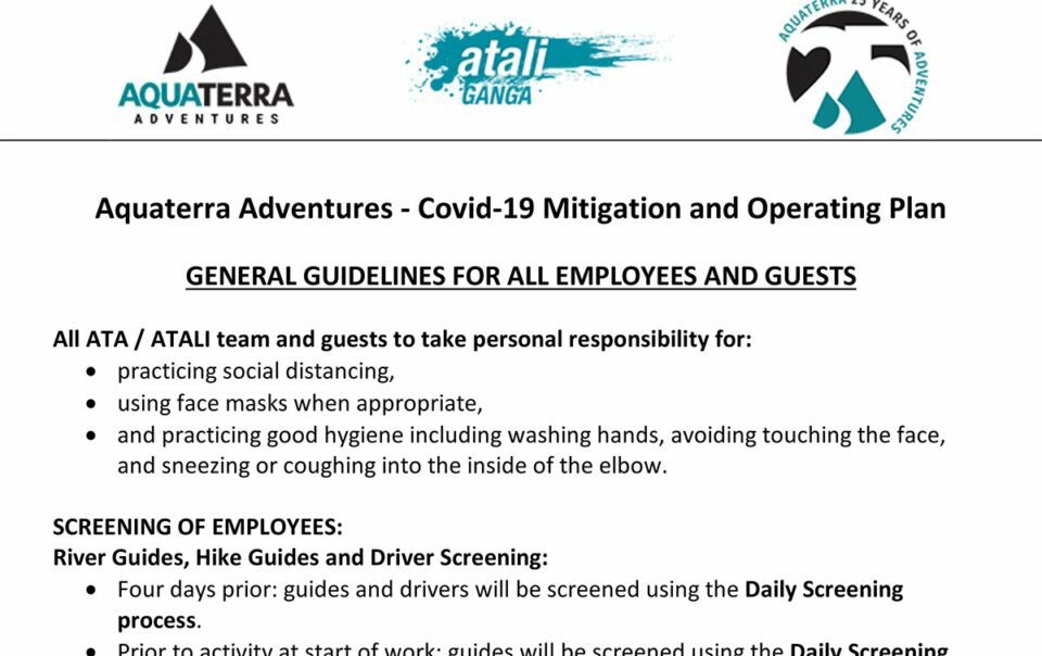 Covid-19 Mitigation and Operating Plan